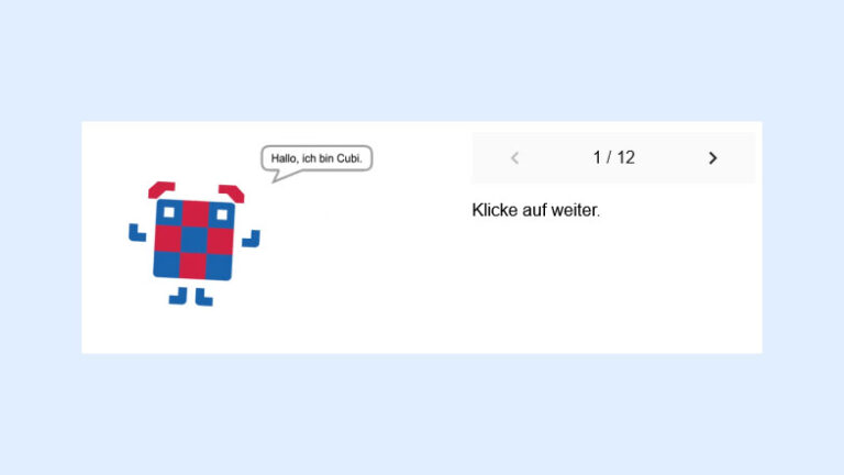 Tutorials in Lernsoftware Cubi