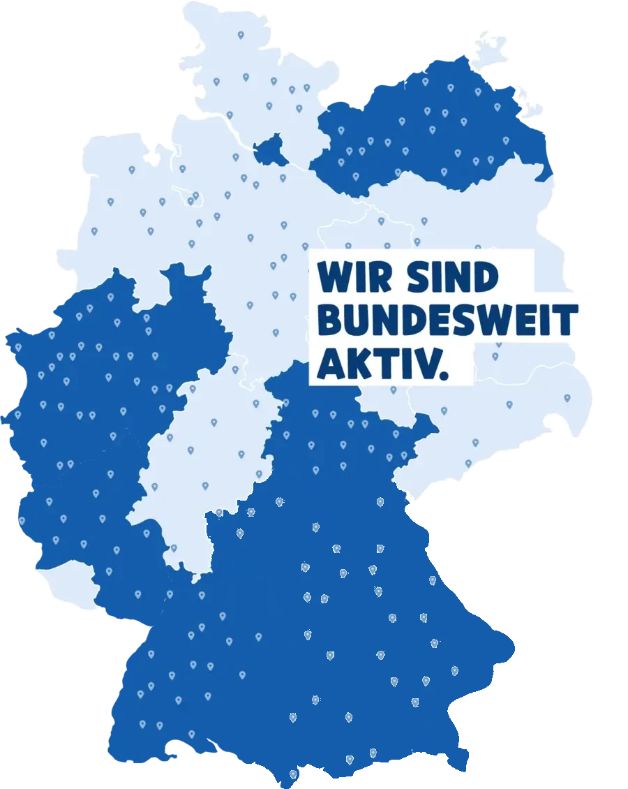 Wir sind Bundesweit aktiv (DE Karte)